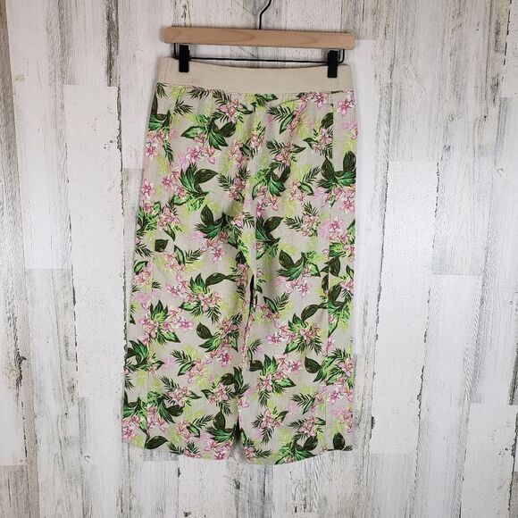 J. Jill Tropical Floral Linen Pants Sz XSP - Picture 4 of 8